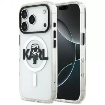 KARL LAGERFELD IML Karl Sketch Logo MagSafe Case voor iPhone 17 Pro, transparant