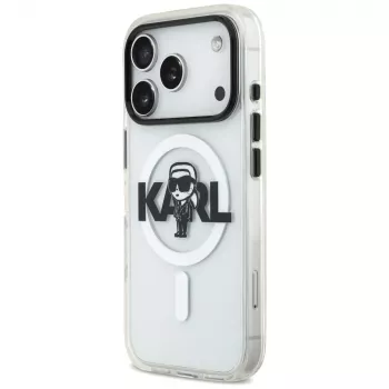 KARL LAGERFELD IML Karl Sketch Logo MagSafe Case voor iPhone 17 Pro, transparant