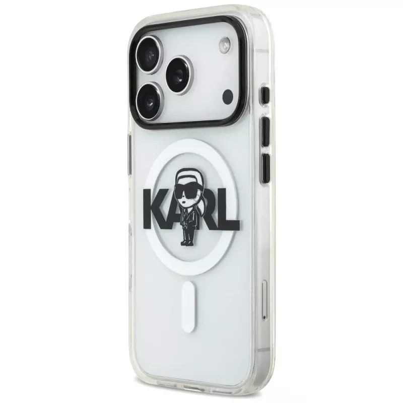 KARL LAGERFELD IML Karl Sketch Logo MagSafe Case voor iPhone 17 Pro, transparant