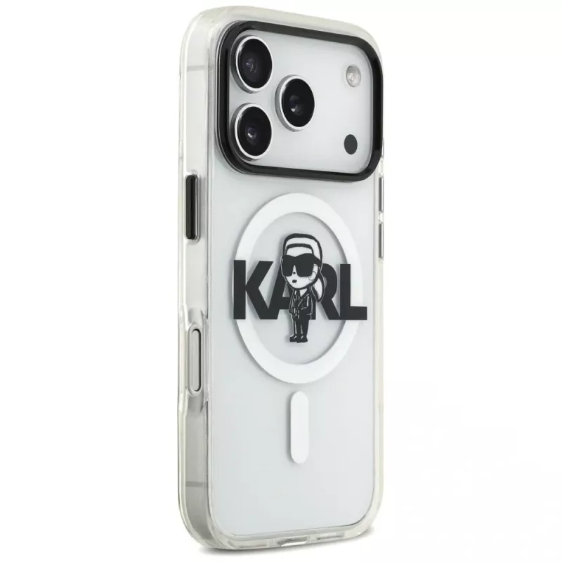 KARL LAGERFELD IML Karl Sketch Logo MagSafe Case voor iPhone 17 Pro, transparant