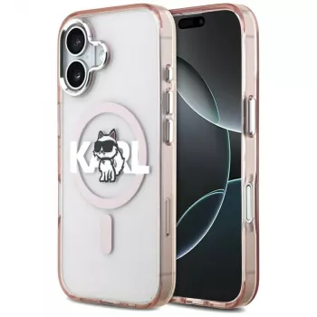 Karl Lagerfeld IML Choupette Sketch Logo MagSafe-hoesje voor iPhone 17, roze