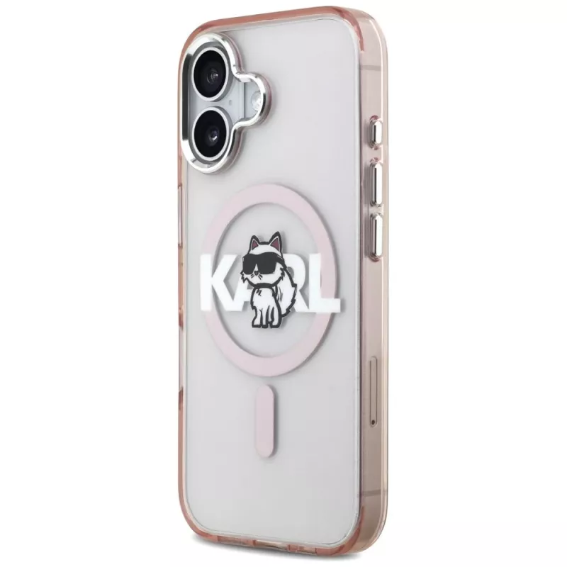 Karl Lagerfeld IML Choupette Sketch Logo MagSafe-hoesje voor iPhone 17, roze