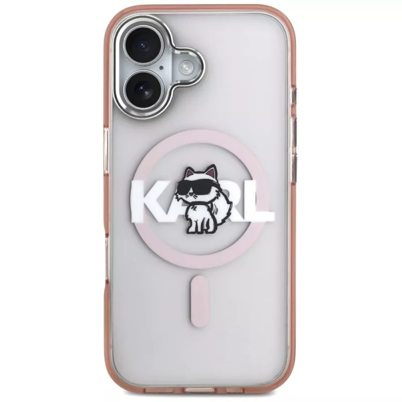 Karl Lagerfeld IML Choupette Sketch Logo MagSafe-hoesje voor iPhone 17, roze