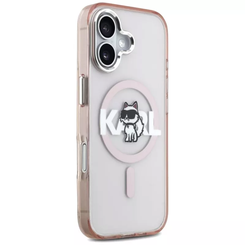 Karl Lagerfeld IML Choupette Sketch Logo MagSafe-hoesje voor iPhone 17, roze
