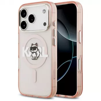 Karl Lagerfeld IML Choupette Sketch Logo MagSafe-hoesje voor iPhone 17 Pro - roze