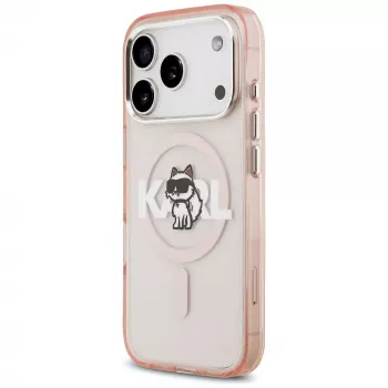 Karl Lagerfeld IML Choupette Sketch Logo MagSafe-hoesje voor iPhone 17 Pro - roze