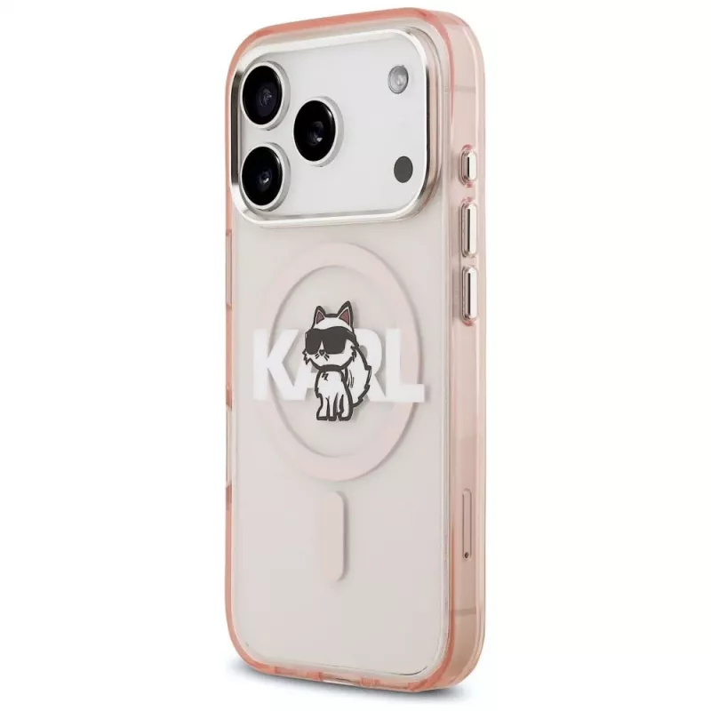 Karl Lagerfeld IML Choupette Sketch Logo MagSafe-hoesje voor iPhone 17 Pro - roze