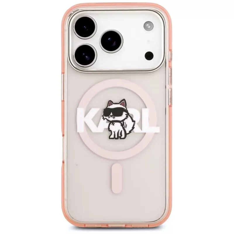 Karl Lagerfeld IML Choupette Sketch Logo MagSafe-hoesje voor iPhone 17 Pro - roze