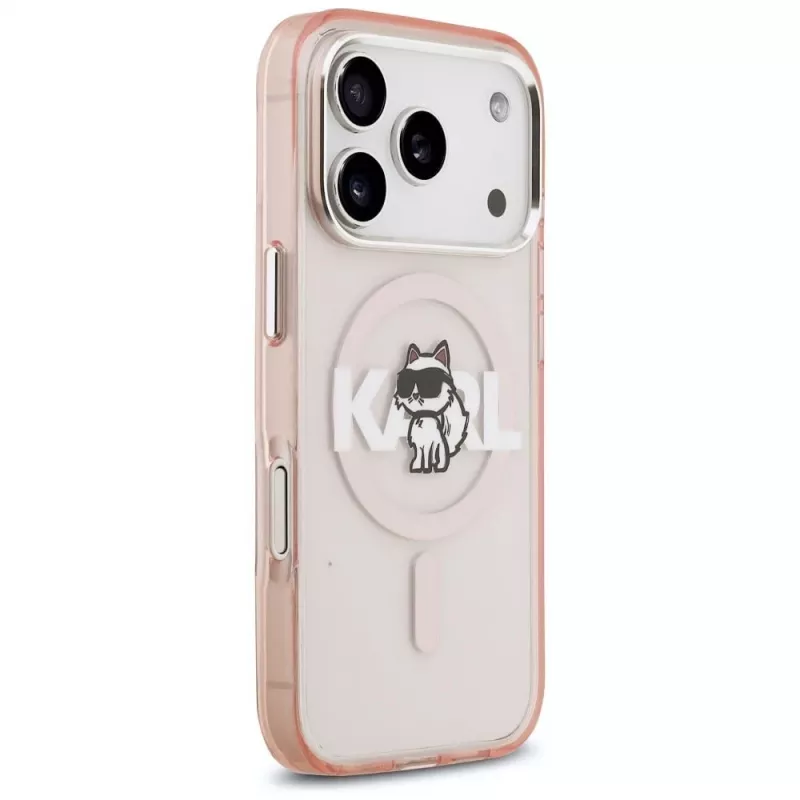 Karl Lagerfeld IML Choupette Sketch Logo MagSafe-hoesje voor iPhone 17 Pro - roze