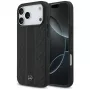 Mercedes Leather Laurel Leaves Stripes MagSafe-hoesje voor iPhone 17 Pro Max zwart