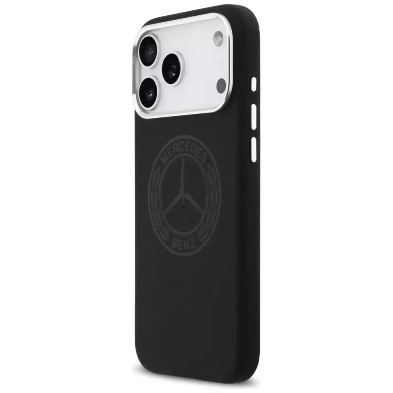 Mercedes Vintage Logo siliconen MagSafe-hoesje voor iPhone 17 Pro Max zwart