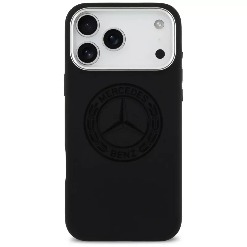 Mercedes Vintage Logo siliconen MagSafe-hoesje voor iPhone 17 Pro Max zwart