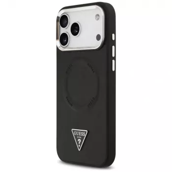 Guess Triangle Logo MagSafe-hoesje voor Apple iPhone 17 Pro (zwart)