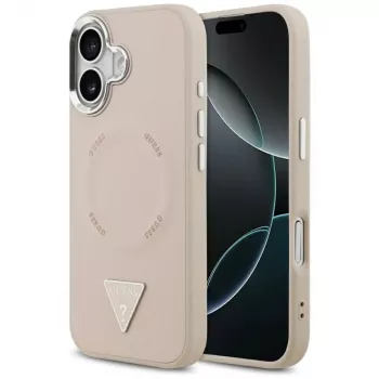 Guess Triangle Logo MagSafe-hoesje voor iPhone 17 (roze)