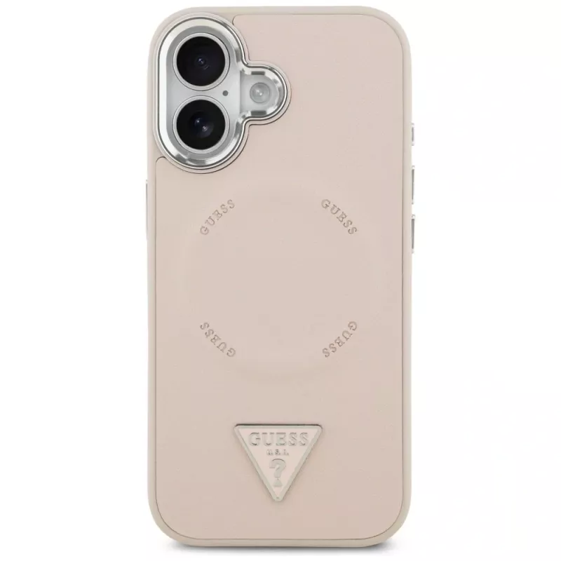 Guess Triangle Logo MagSafe-hoesje voor iPhone 17 (roze)
