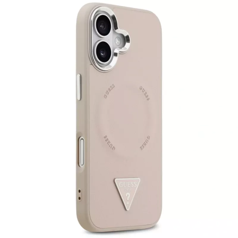 Guess Triangle Logo MagSafe-hoesje voor iPhone 17 (roze)