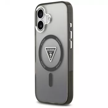 Guess IML Gradient Triangle Logo MagSafe-hoesje voor iPhone 17 zwart