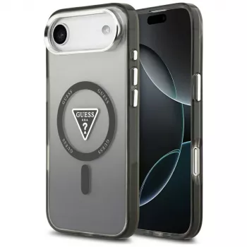 Guess IML Gradient Triangle Logo MagSafe-hoesje voor iPhone Air zwart