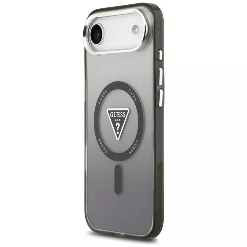 Guess IML Gradient Triangle Logo MagSafe-hoesje voor iPhone Air zwart
