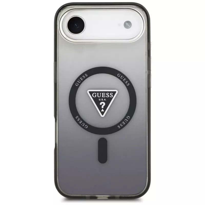 Guess IML Gradient Triangle Logo MagSafe-hoesje voor iPhone Air zwart