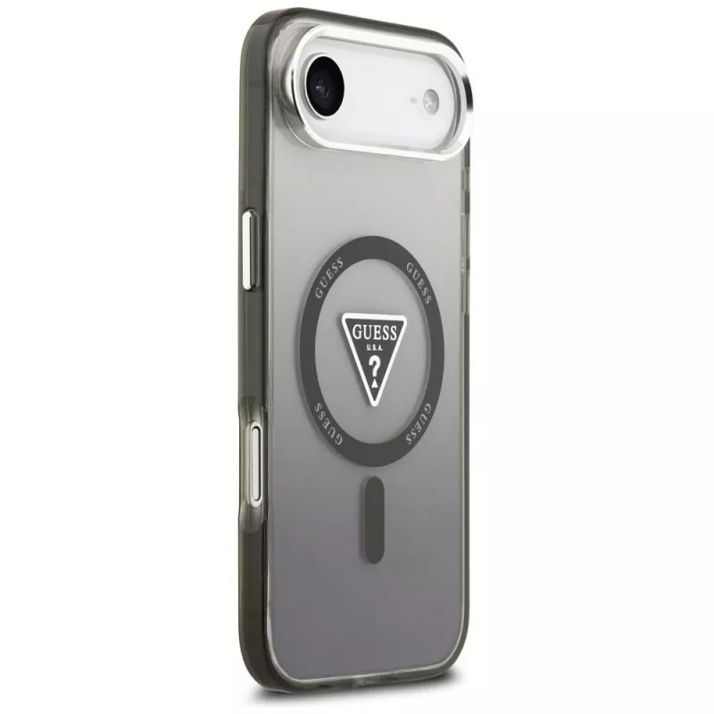 Guess IML Gradient Triangle Logo MagSafe-hoesje voor iPhone Air zwart
