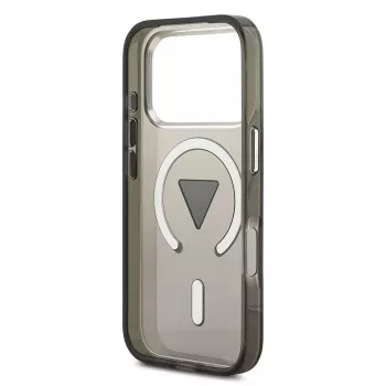 Guess IML Gradient Triangle Logo MagSafe-hoesje voor iPhone 17 Pro zwart