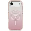 Guess IML Gradient Triangle Logo MagSafe-hoesje voor iPhone Air roze