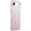 Guess IML Gradient Triangle Logo MagSafe-hoesje voor iPhone Air roze