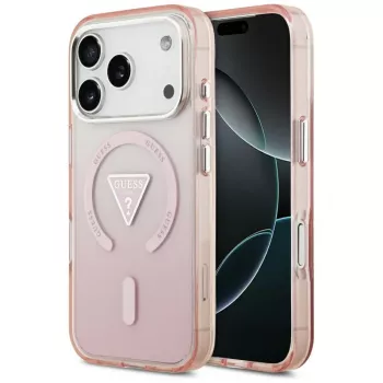 Guess IML Gradient Triangle Logo MagSafe-hoesje voor Apple iPhone 17 Pro, roze