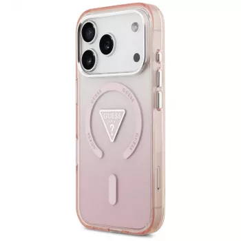 Guess IML Gradient Triangle Logo MagSafe-hoesje voor Apple iPhone 17 Pro, roze