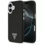 Guess Glitter Triangle Logo MagSafe-hoesje voor iPhone 17 zwart