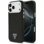 Guess Glitter Triangle Logo MagSafe-hoesje voor iPhone 17 Pro Max zwart