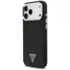 Guess Glitter Triangle Logo MagSafe-hoesje voor iPhone 17 Pro Max zwart