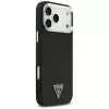 Guess Glitter Triangle Logo MagSafe-hoesje voor iPhone 17 Pro Max zwart