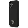 Guess Silicone Triangle Logo MagSafe-hoesje voor iPhone 17 zwart