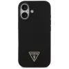 Guess Silicone Triangle Logo MagSafe-hoesje voor iPhone 17 zwart