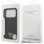 Guess Silicone Triangle Logo MagSafe-hoesje voor iPhone 17 Pro Max (zwart)