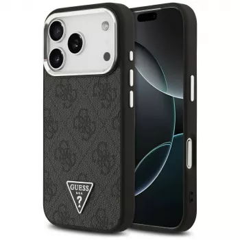 Guess 4G Triangle Logo MagSafe hoesje voor iPhone 17 Pro (zwart)