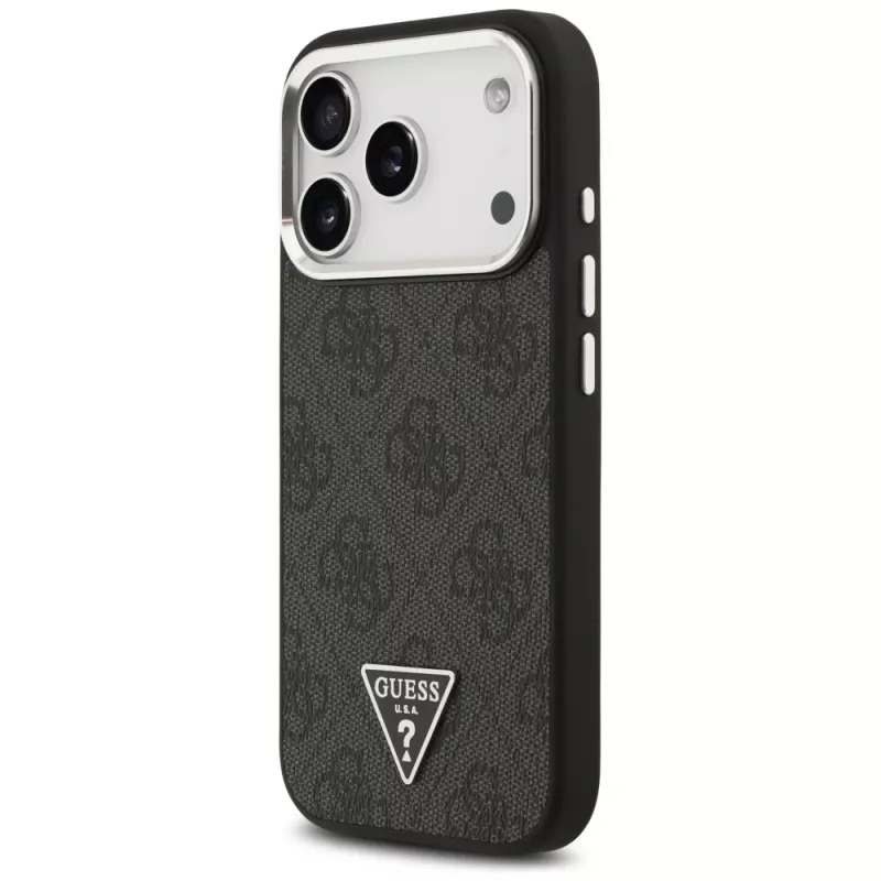 Guess 4G Triangle Logo MagSafe hoesje voor iPhone 17 Pro (zwart)