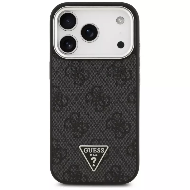 Guess 4G Triangle Logo MagSafe hoesje voor iPhone 17 Pro (zwart)