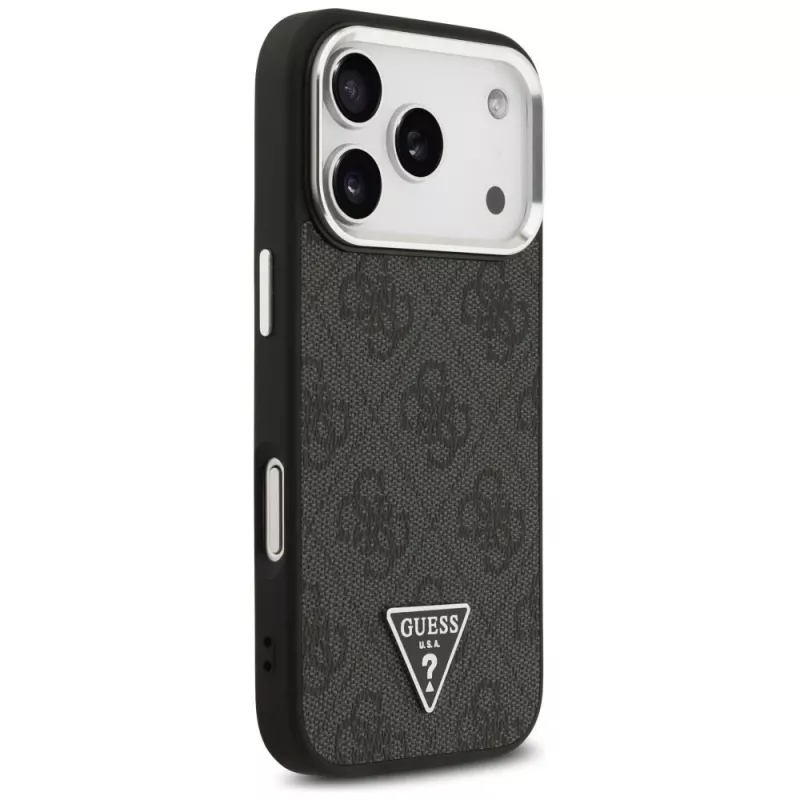 Guess 4G Triangle Logo MagSafe hoesje voor iPhone 17 Pro (zwart)