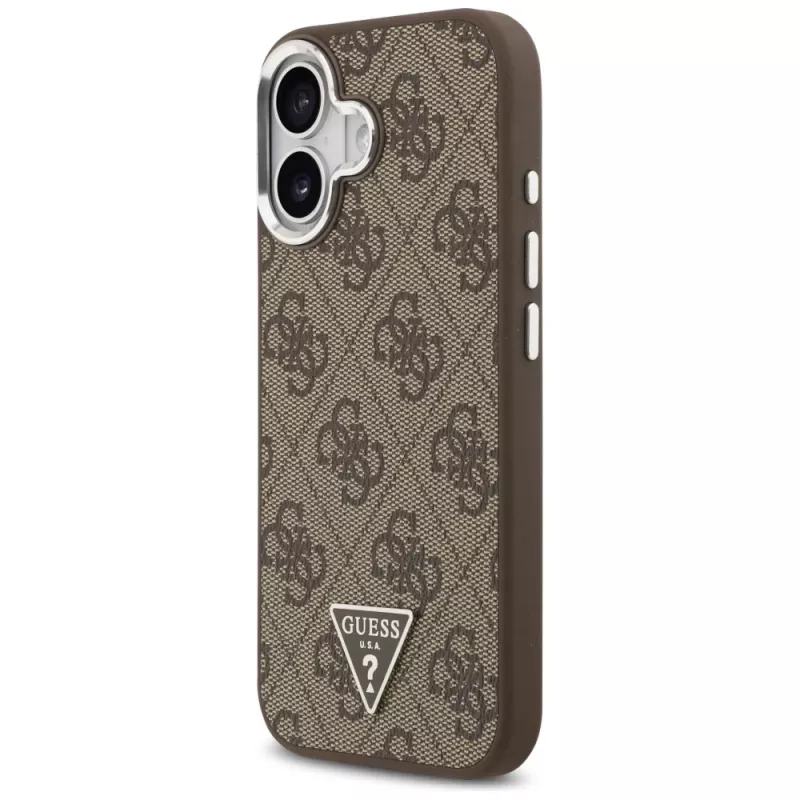 Guess 4G Triangle Logo MagSafe hoesje voor iPhone 17 (bruin)