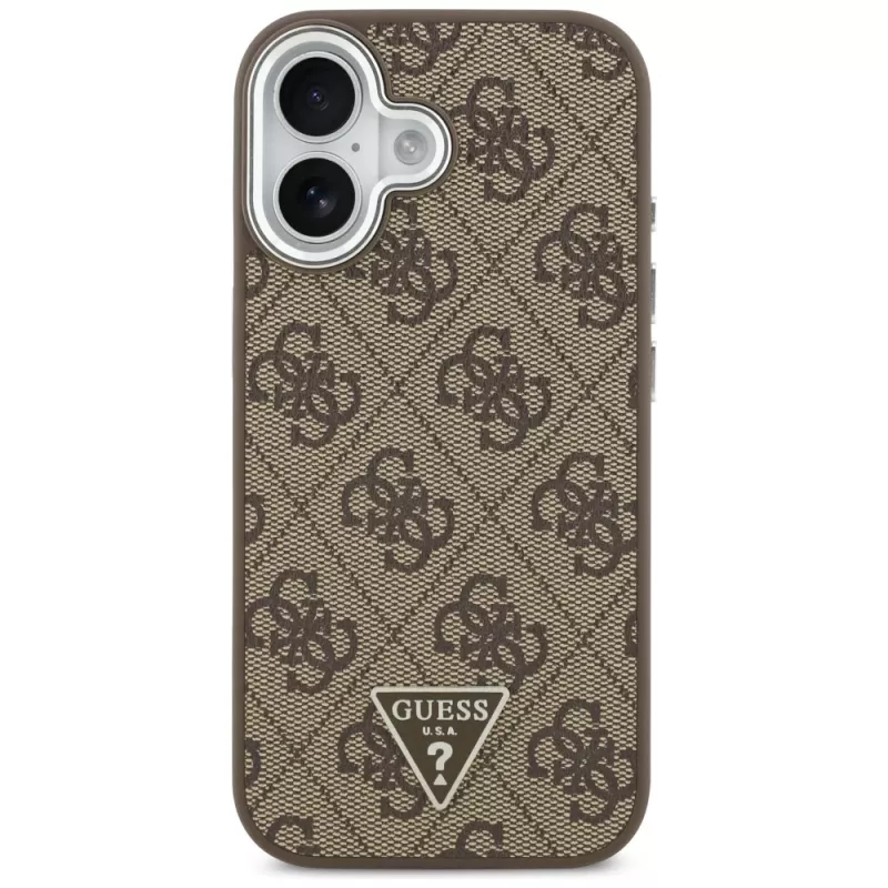 Guess 4G Triangle Logo MagSafe hoesje voor iPhone 17 (bruin)