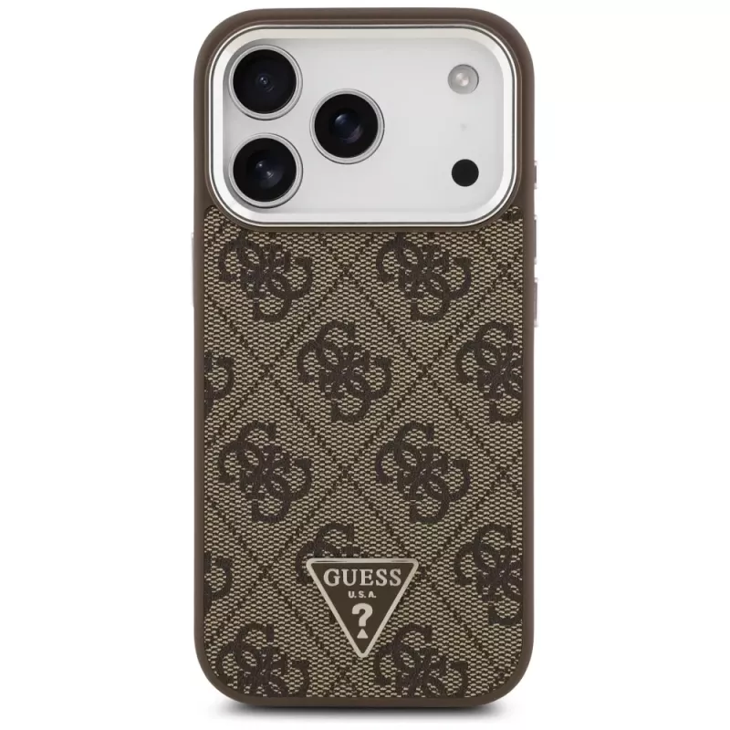 Guess 4G Triangle Logo MagSafe hoesje voor iPhone 17 Pro (bruin)