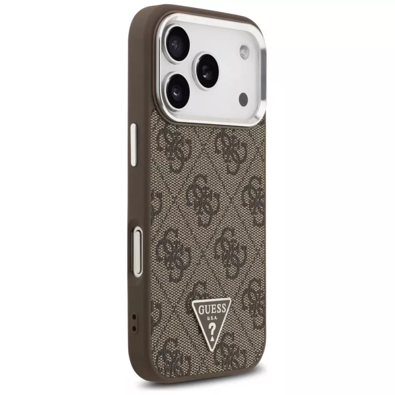 Guess 4G Triangle Logo MagSafe hoesje voor iPhone 17 Pro (bruin)
