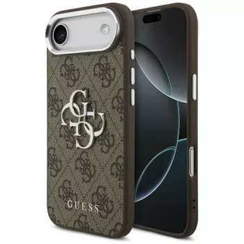 Guess GUHCP17MP4G4SMCW 4G Big 4G Classic Logo hoesje voor iPhone Air – bruin / zilver
