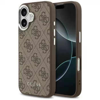 Guess 4G Classic Logo MagSafe hoesje voor iPhone 17, bruin