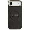 Guess Peony Hot Stamp MagSafe-hoesje voor iPhone Air, zwart