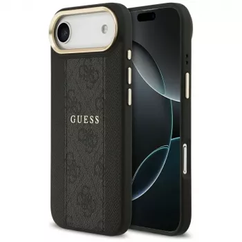 Guess 4G Stripe MagSafe hoesje voor iPhone Air, zwart
