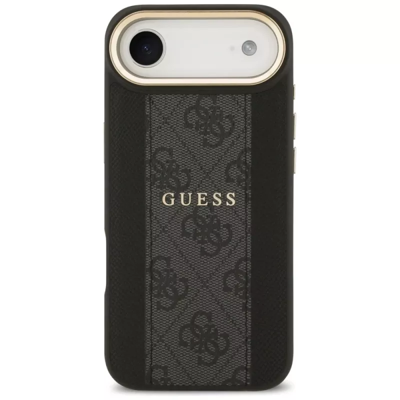 Guess 4G Stripe MagSafe hoesje voor iPhone Air, zwart